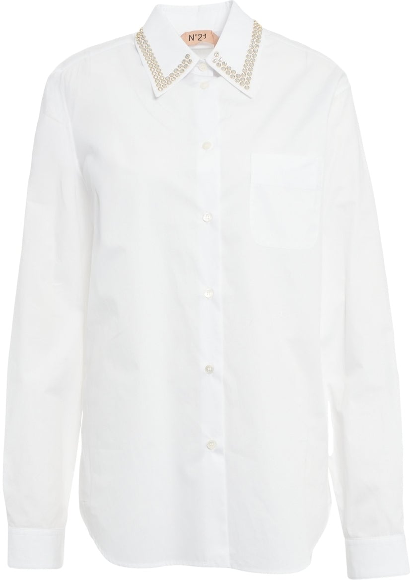 N 21 Blouse with embroideries Wit