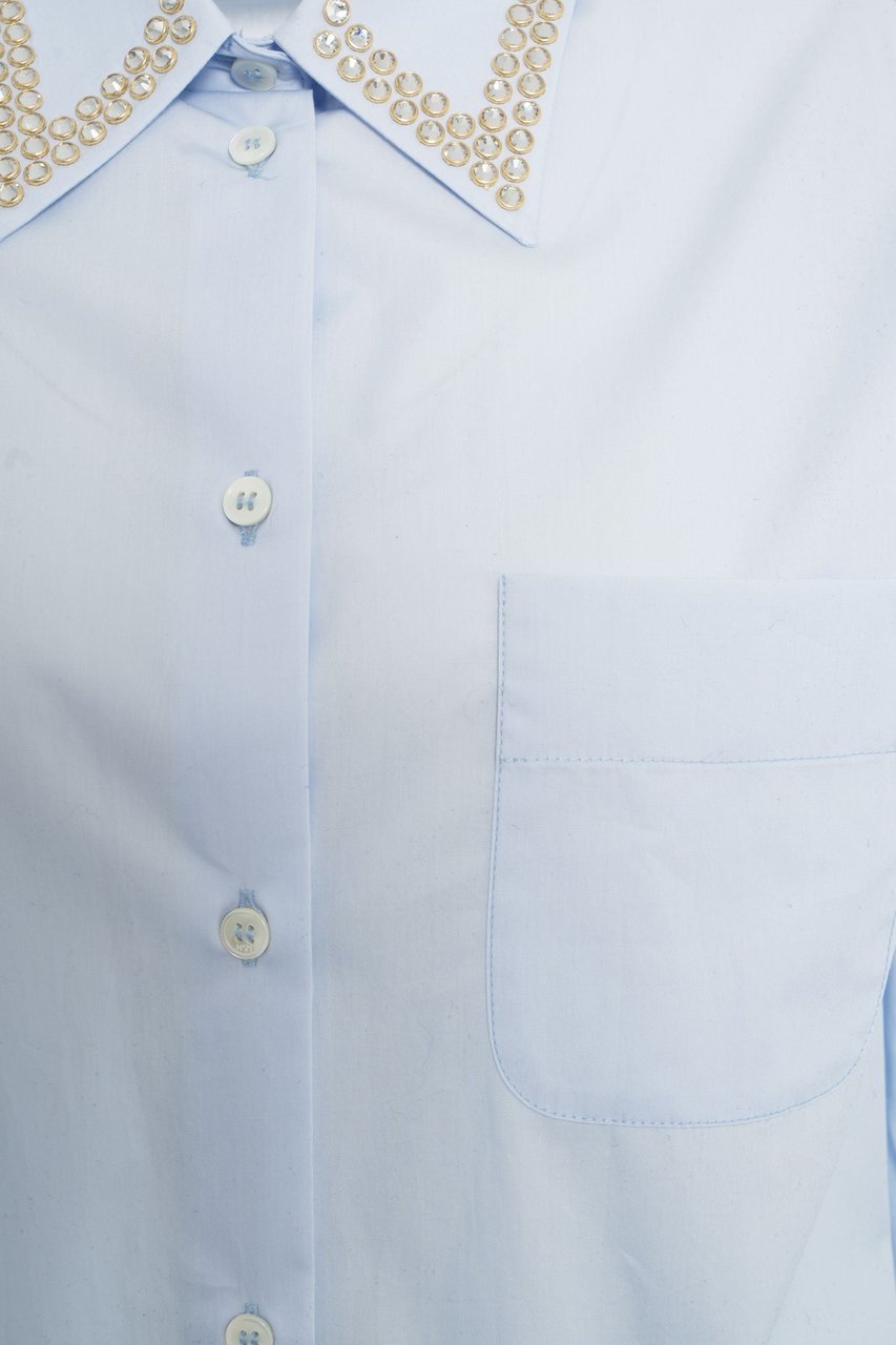 N 21 Blouse with strass application Blauw