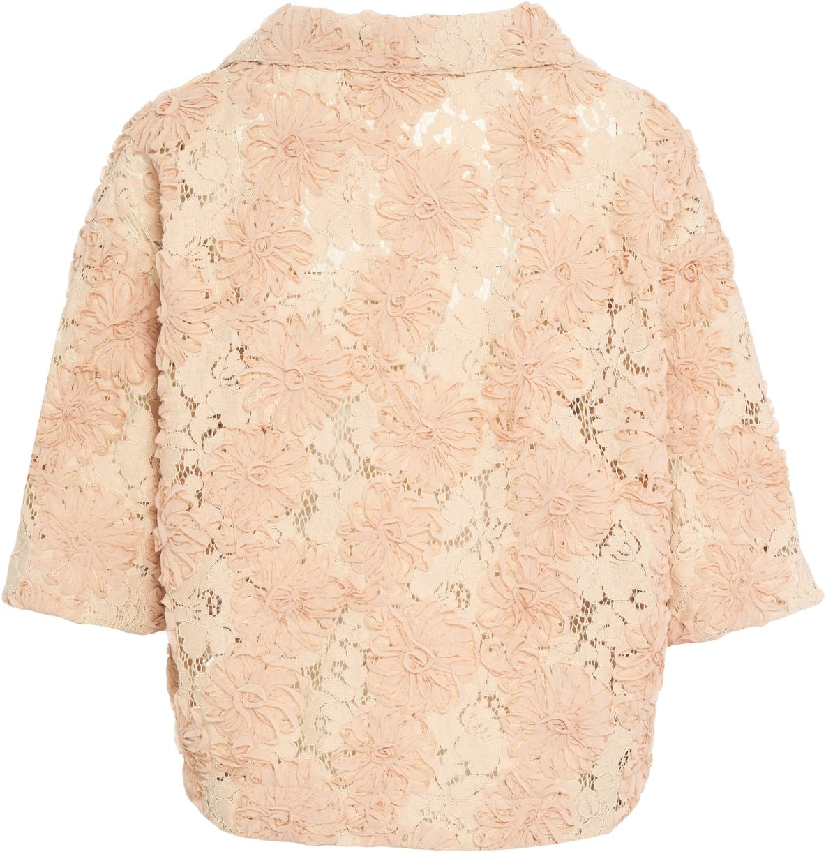 N 21 Lace blouse with floral pattern Beige
