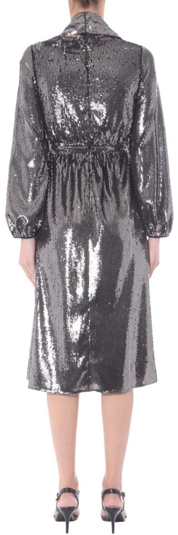 N 21 V-Neck Midi Dress Grijs