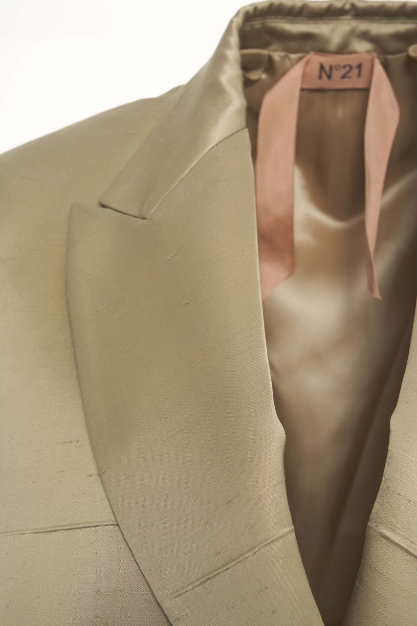 N 21 Oversized satin blazer Groen