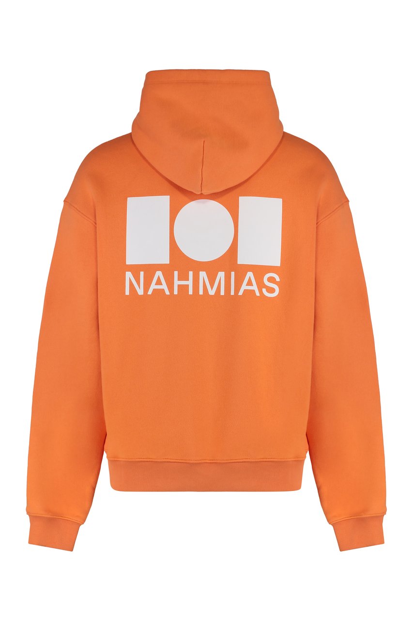 Nahmias Logo cotton hoodie Oranje