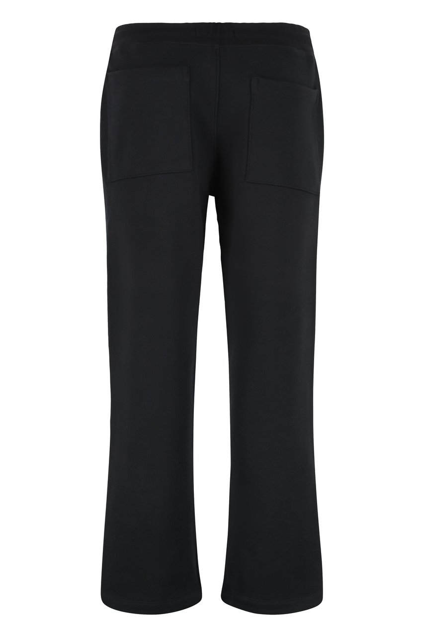 Nahmias Logo detail cotton track-pants Zwart