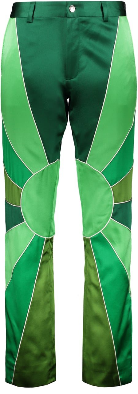 Nahmias Sunshine silk trousers Groen