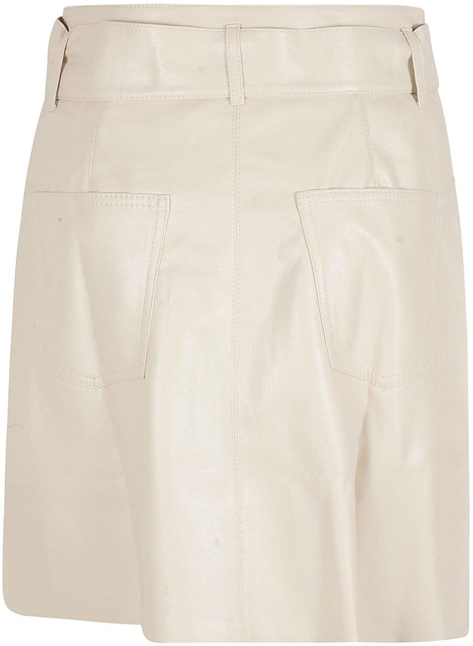 Nanushka Structured High-Waist Skirt Neutraal