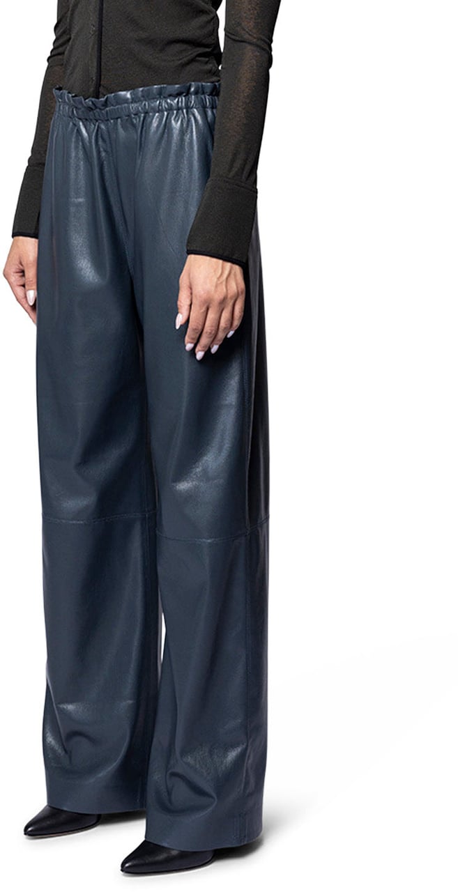 Nanushka GEB HIGH WAISTED PANT STEEL BLUE Divers
