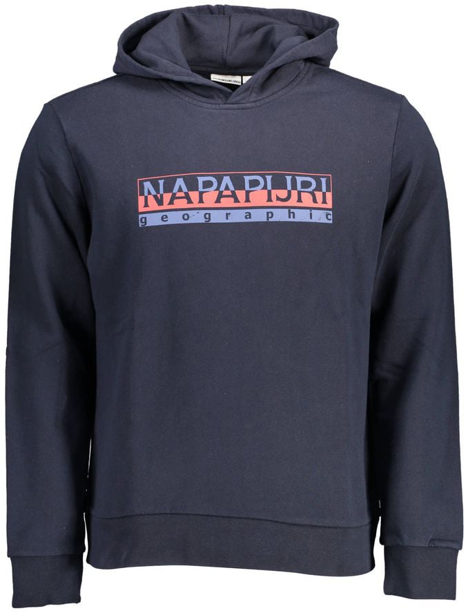 Napapijri Napapijri Blue Cotton Men's Sweatshirt Blauw