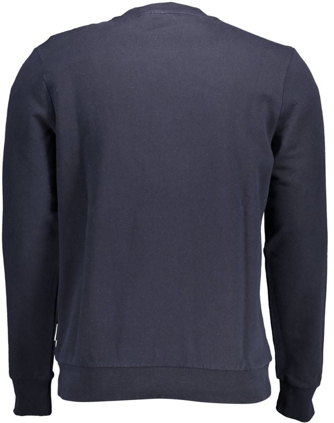 Napapijri Blue Cotton Men's Sweatshirt Blauw