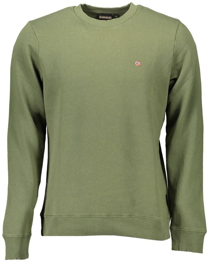 Napapijri Napapijri Verde Cotton Men Sweatshirt Groen