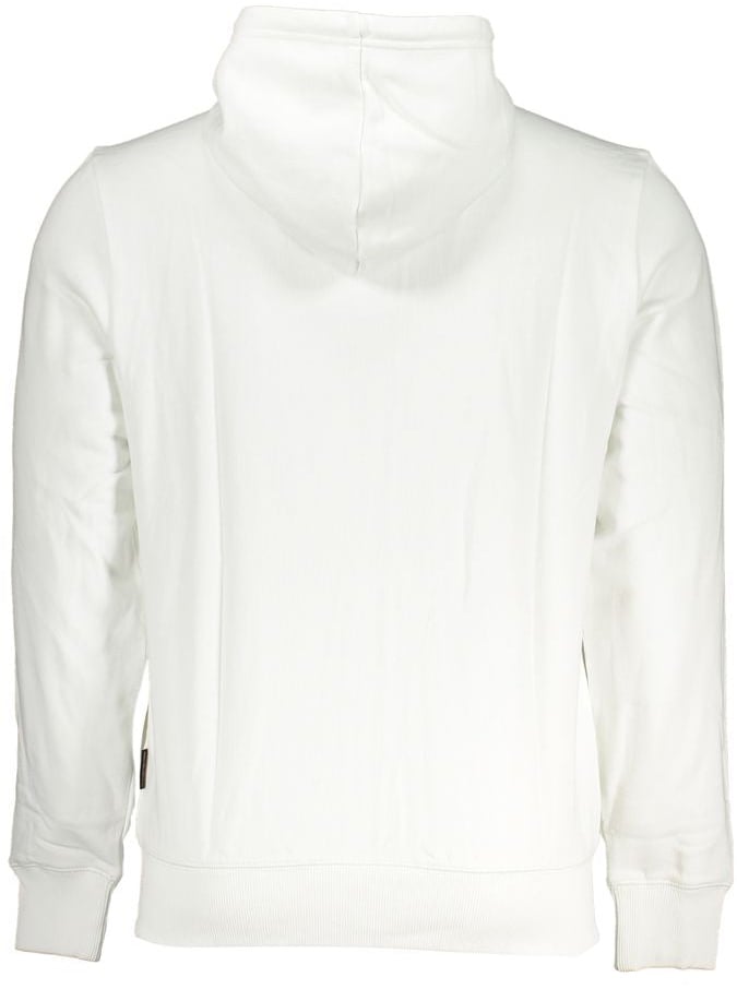 Napapijri White Cotton Men's Hoodie Zwart