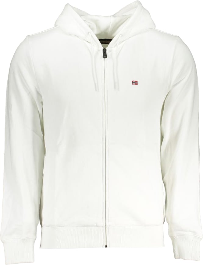 Napapijri White Cotton Men's Hoodie Zwart