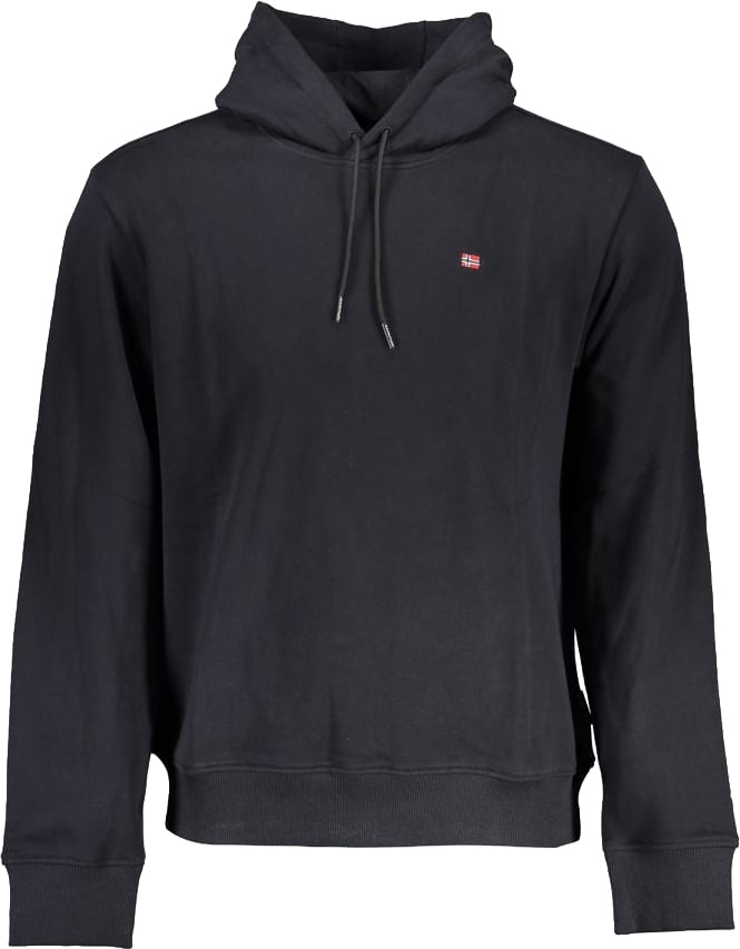 Napapijri Black Cotton Men's Hoodie Zwart