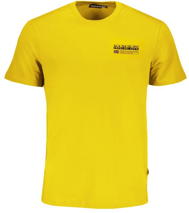 Napapijri Napapijri Giallo Organic Cotton Men T-Shirt Geel