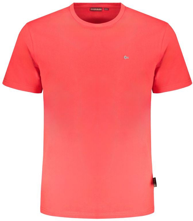 Napapijri Napapijri Red Organic Cotton Men T-Shirt Rood