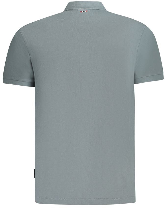 Napapijri Grigio Cotton Men Polo Grijs