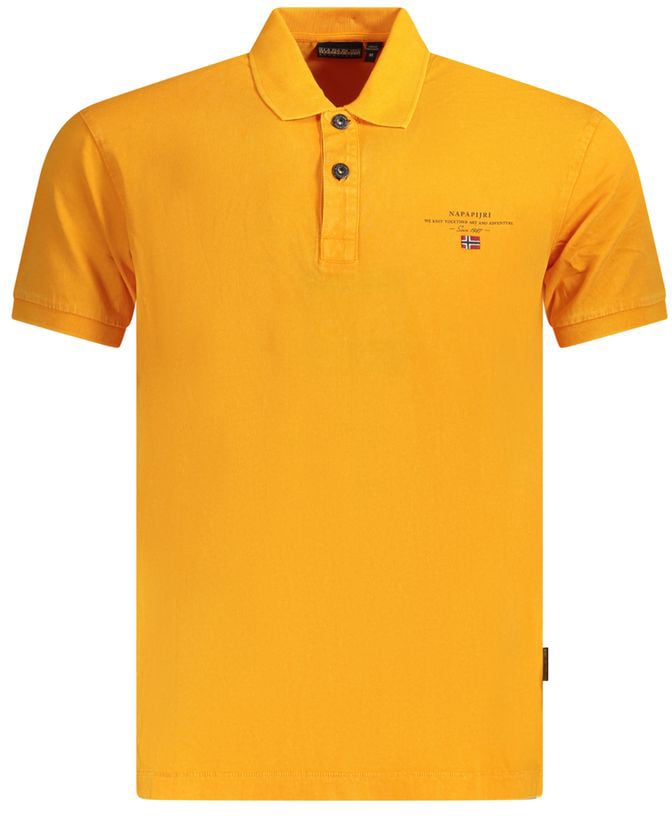 Napapijri Arancione Cotton Men's Polo Oranje