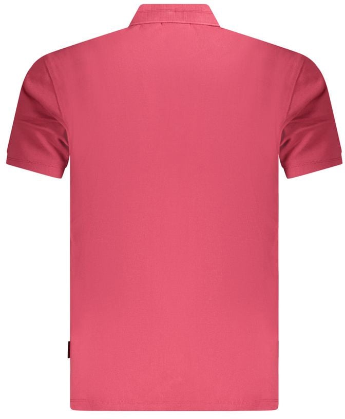 Napapijri Red Cotton Men Polo Shirt Rood