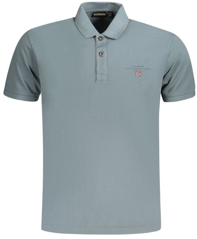 Napapijri Grigio Cotton Men Polo Grijs