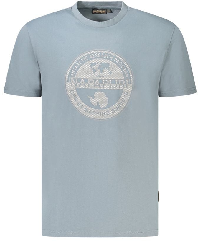 Napapijri Napapijri Grigio Organic Cotton Men T-Shirt Grijs