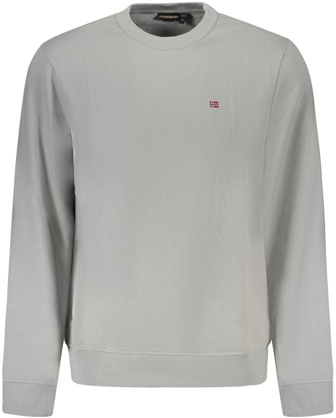 Napapijri Gray Cotton Men's Sweatshirt Grijs
