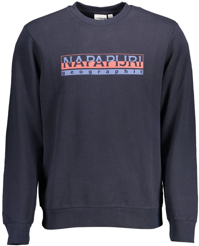 Napapijri Napapijri Blue Cotton Men Sweatshirt Blauw