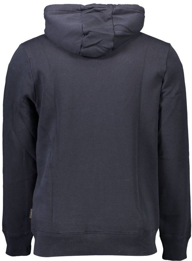 Napapijri Blue Cotton Men's Hoodie Blauw