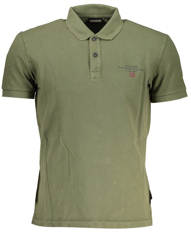Napapijri Napapijri Verde Cotton Men Polo Groen