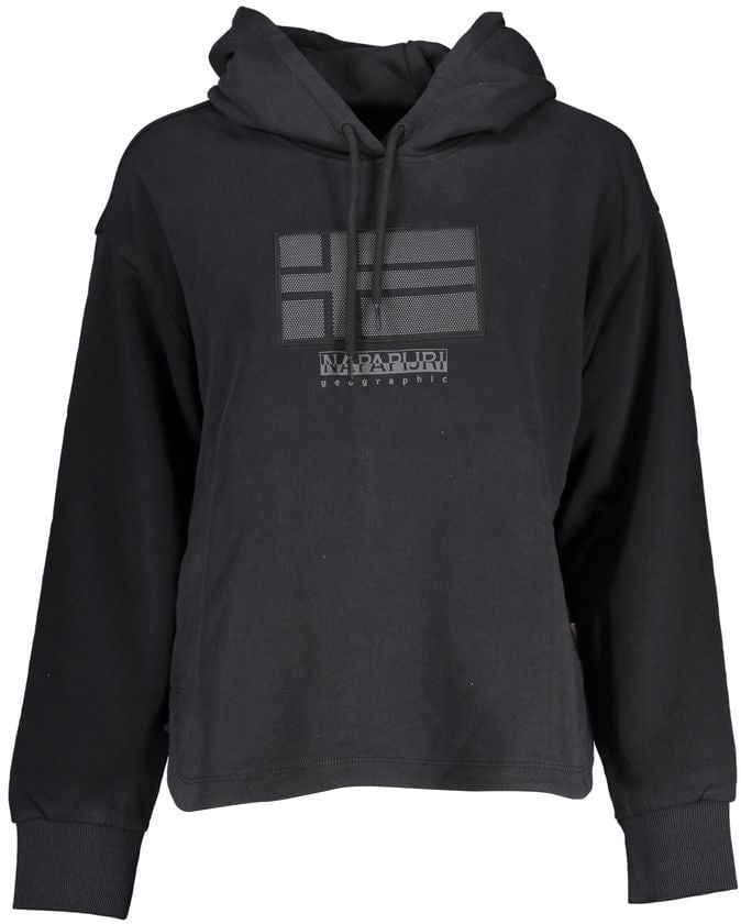 Napapijri Black Cotton Women's Hoodie Zwart