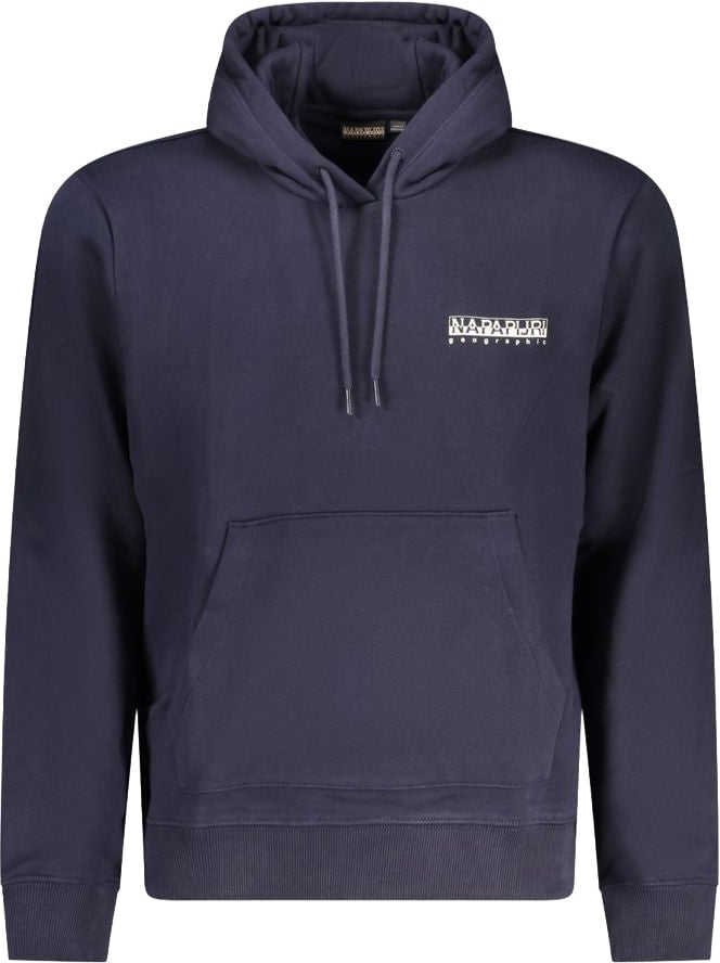 Napapijri Blue Cotton Men's Hoodie Blauw