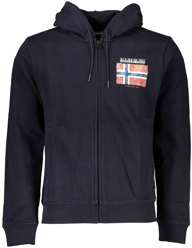 Napapijri Napapijri Blue Cotton Men's Sweatshirt Blauw