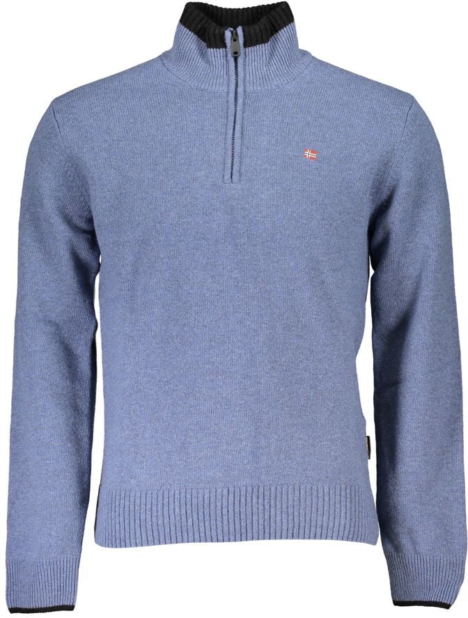 Napapijri Blue Tessuto Men Sweater Blauw