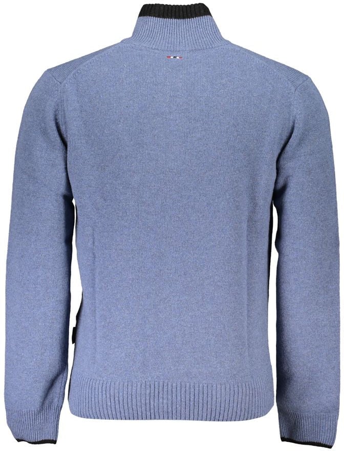 Napapijri Blue Tessuto Men Sweater Blauw