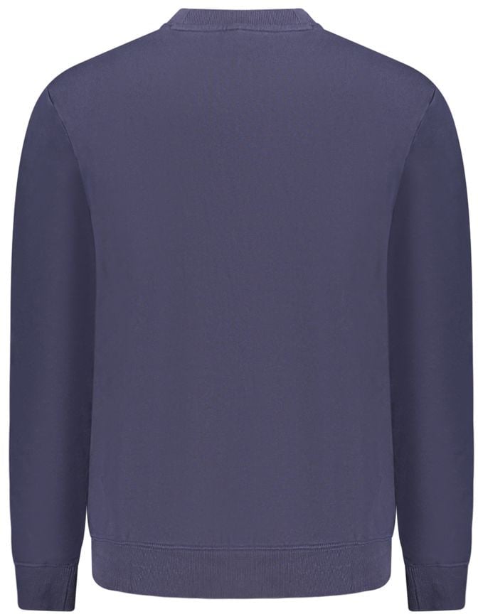 Napapijri Blue Cotton Men Sweatshirt Blauw