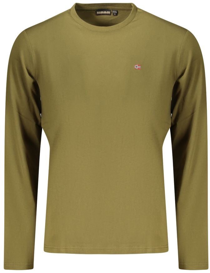 Napapijri Verde Cotton Male T-Shirt Groen