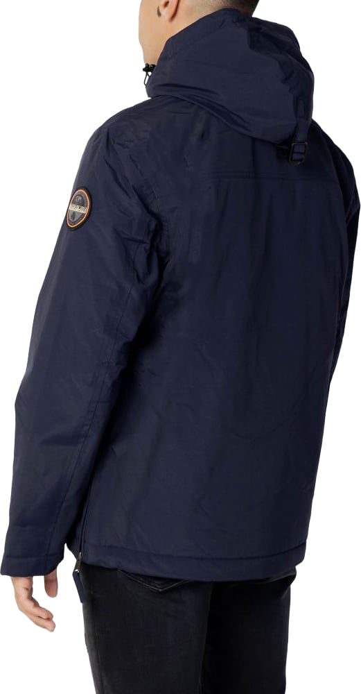 Napapijri Blue Polyester Shell Jacket Blauw