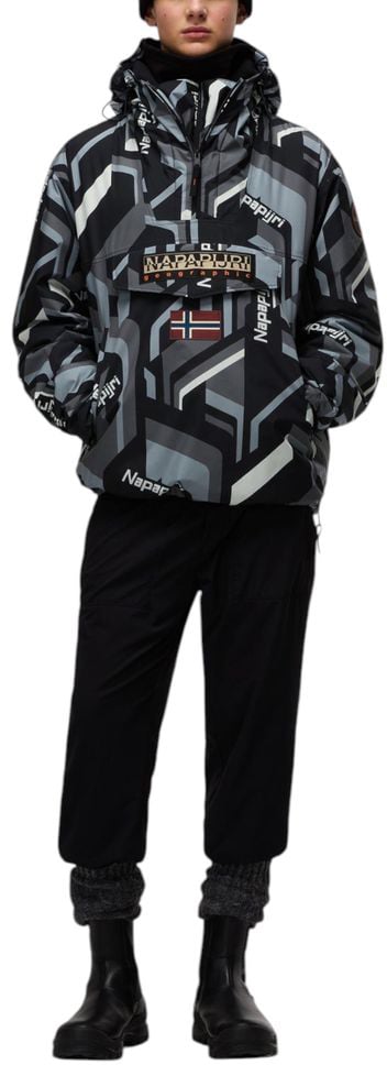Napapijri Bicolor Recycled Polyester Shell Jacket Divers