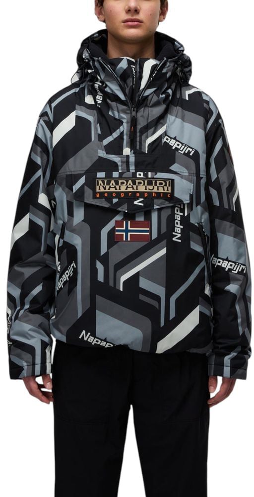 Napapijri Bicolor Recycled Polyester Shell Jacket Divers