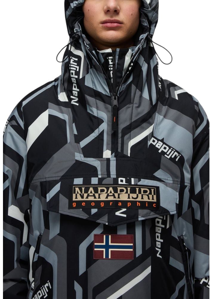 Napapijri Bicolor Recycled Polyester Shell Jacket Divers
