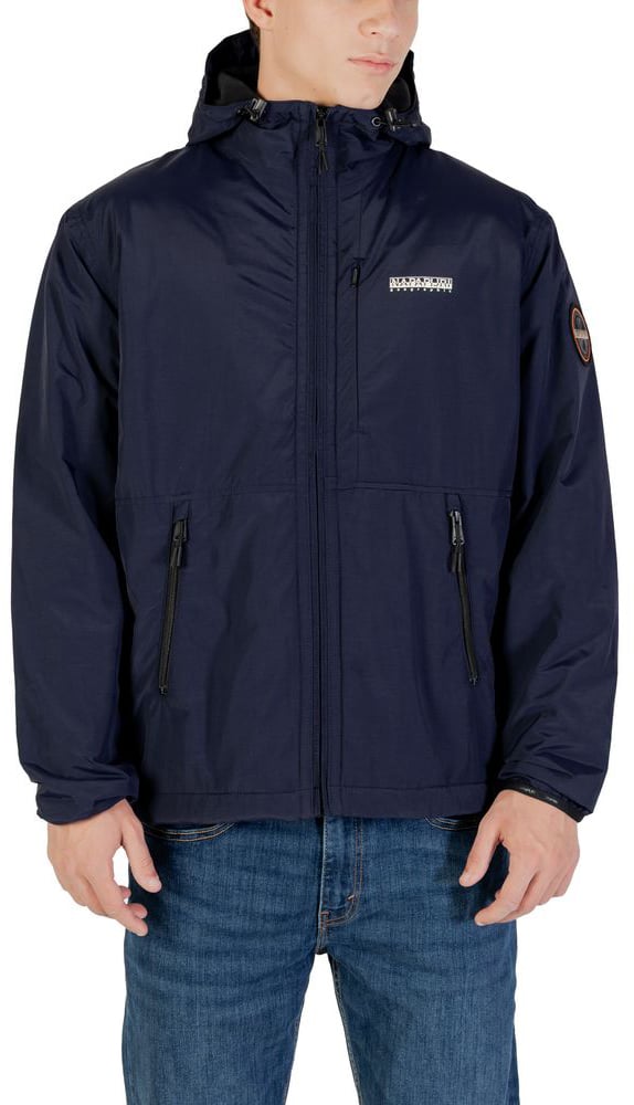 Napapijri Blue Polyamide Shell Jacket Blauw
