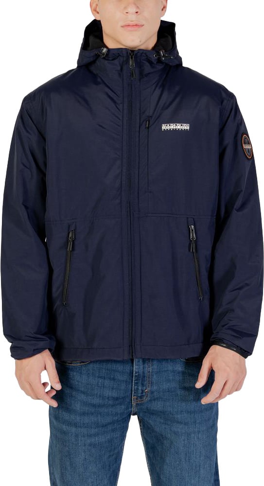 Napapijri Blue Polyamide Shell Jacket Blauw