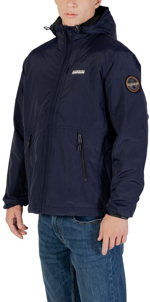 Napapijri Blue Polyamide Shell Jacket Blauw