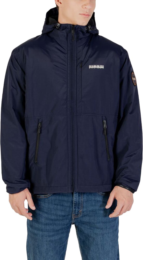Napapijri Blue Polyamide Shell Jacket Blauw