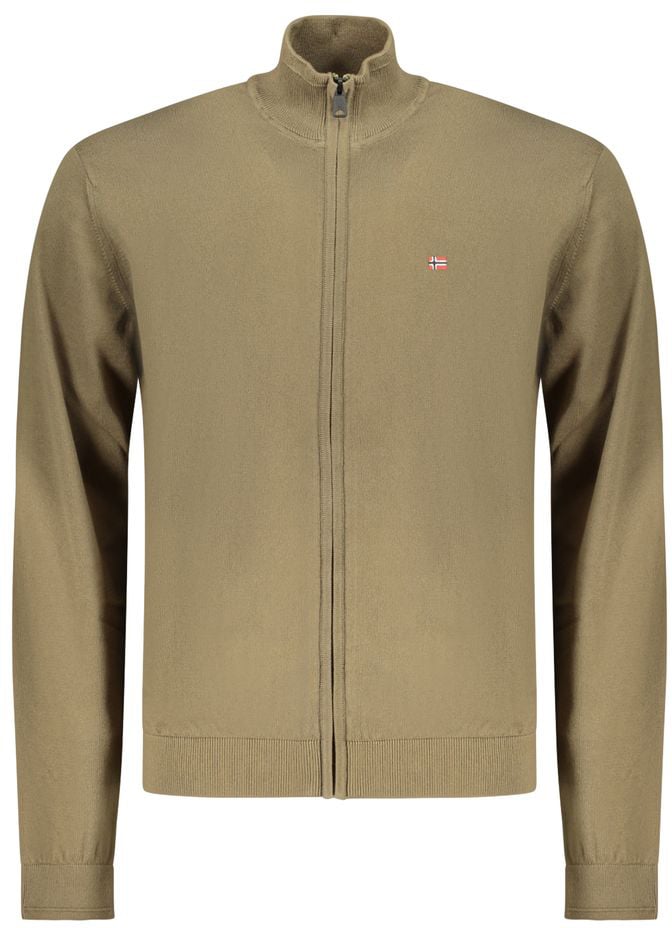 Napapijri Verde Cotton Men Cardigan Groen