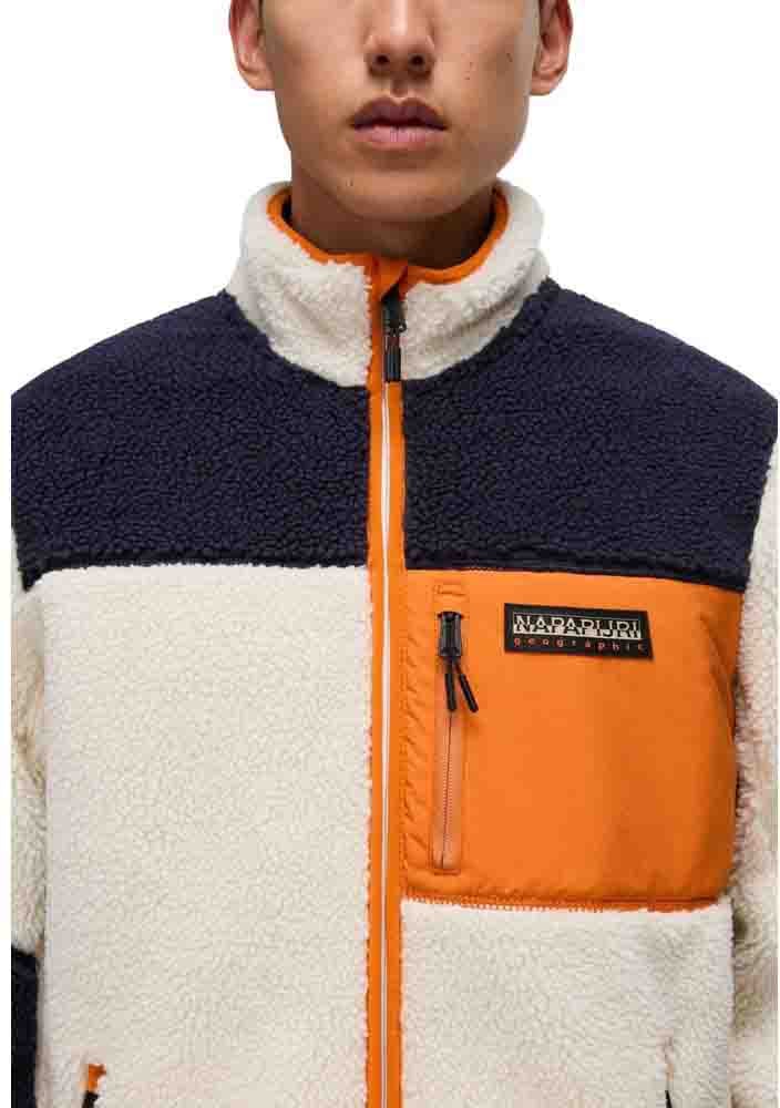 Napapijri Orange Polyester Sweatshirt Oranje