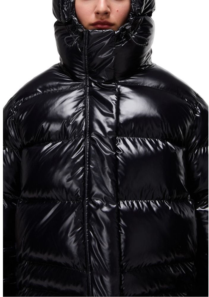 Napapijri Black Recycled Polyester Full-Length Jacket Zwart