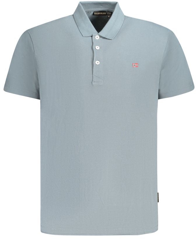 Napapijri Grigio Cotton Mens Polo Grijs