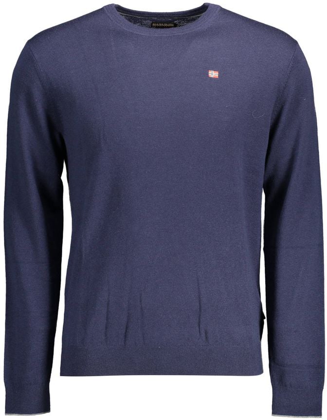 Napapijri Napapijri Blue Wool Men Sweater Blauw