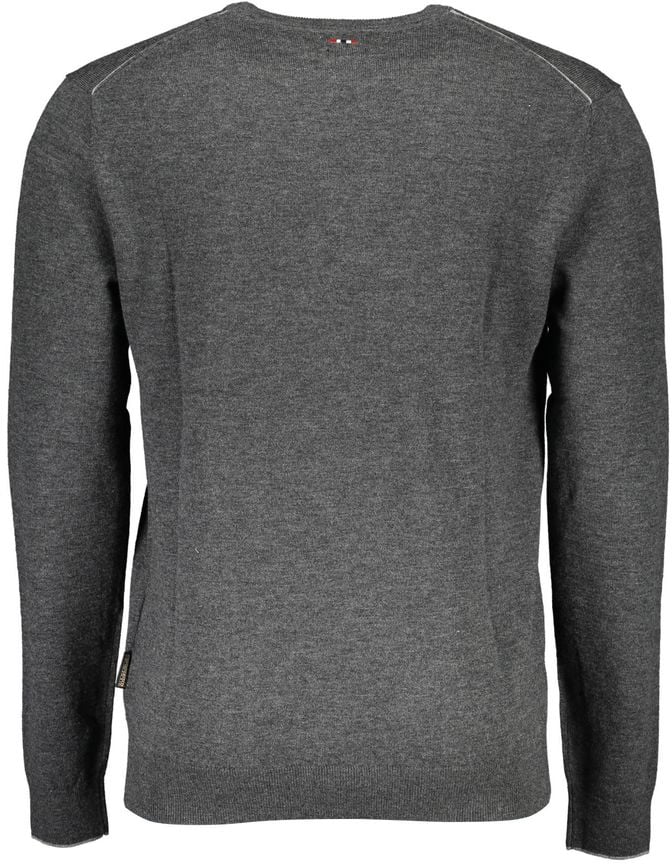 Napapijri Napapijri Grigio Wool Mens Sweater Grijs
