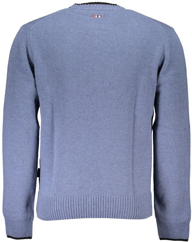Napapijri Blue Tessuto Men Sweater Blauw