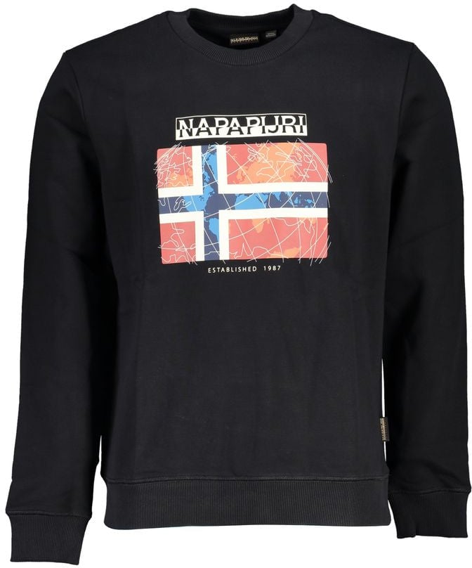 Napapijri Napapijri Black Cotton Men's Sweatshirt Zwart